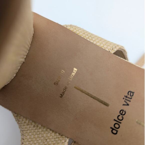 Dolce Vita Nattie Slide Sandal Women's Light Natural Raffia Size US10 EU41 - Picture 9 of 11